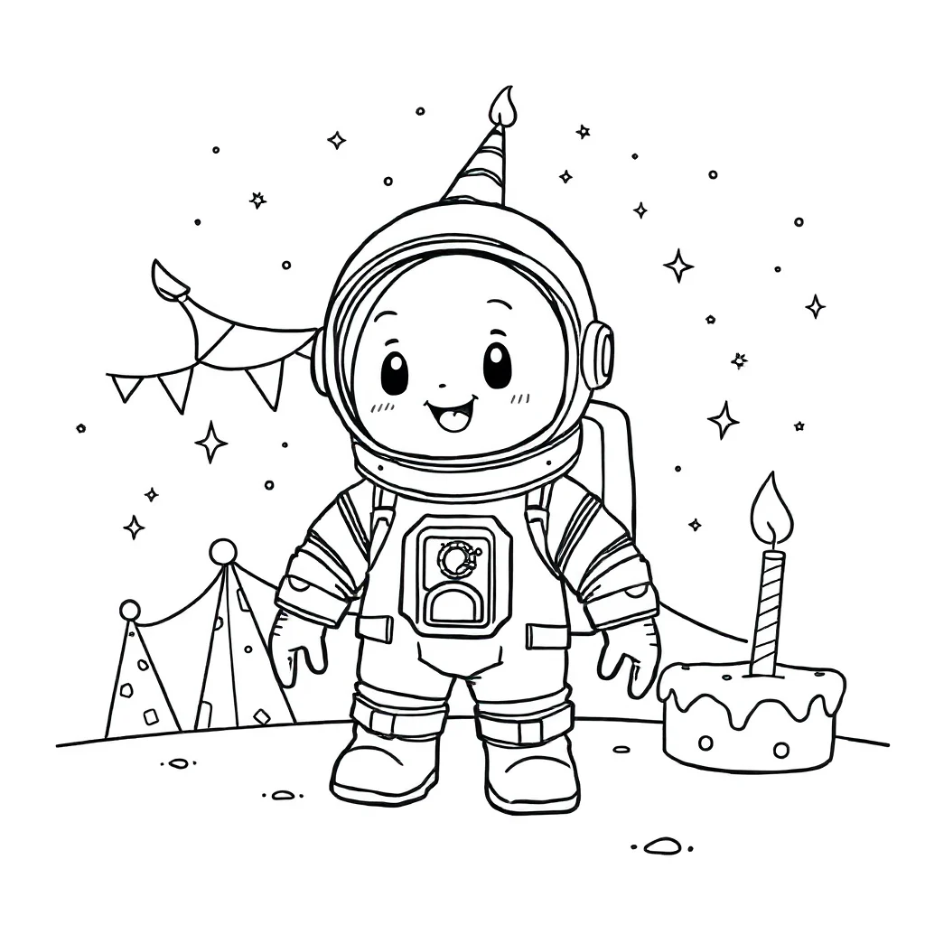 Astronauts coloring pages