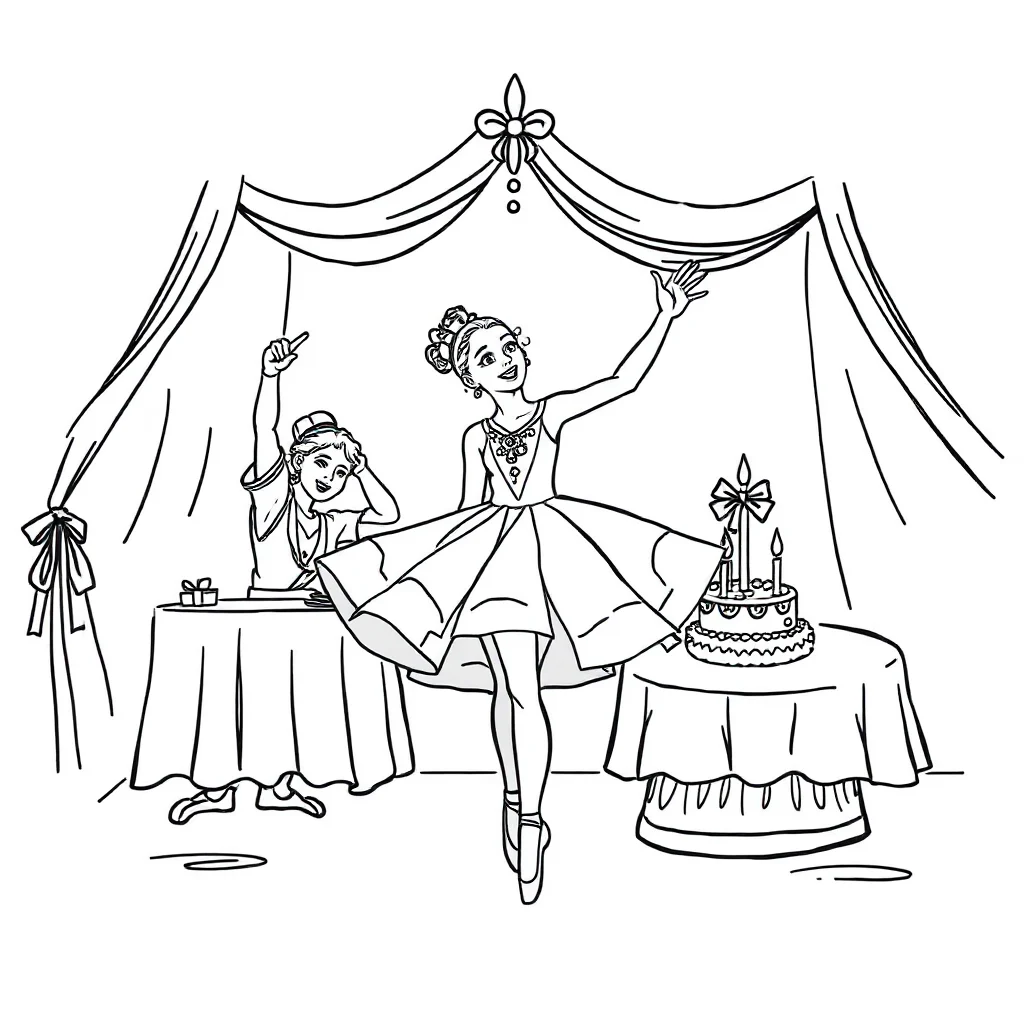 Ballerinas coloring pages
