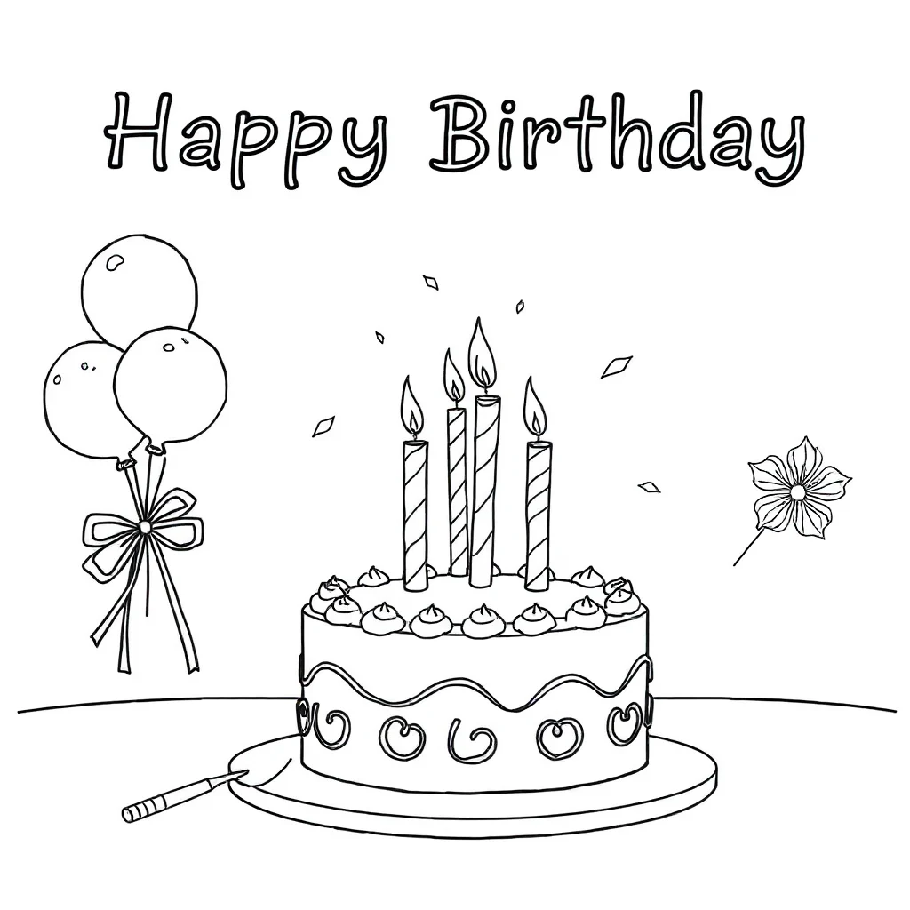 Birthday coloring pages