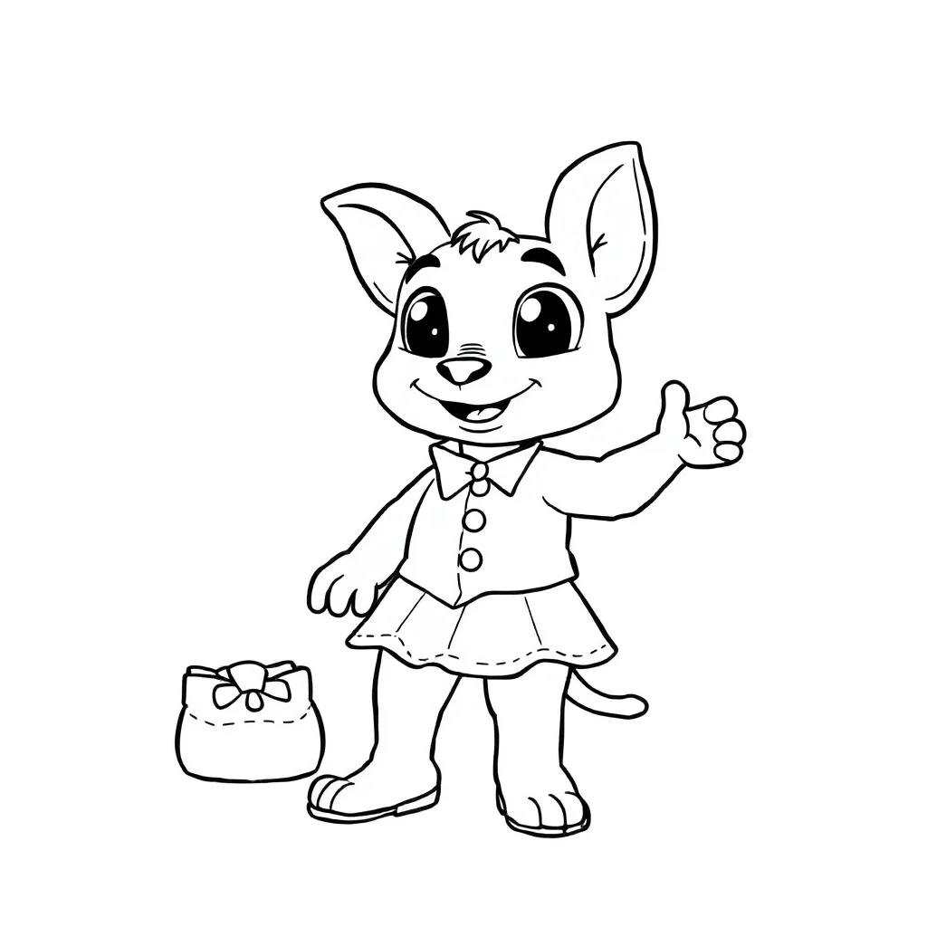 Bluey bluey playing dress up — easy bluey coloring page (ages 2–5)