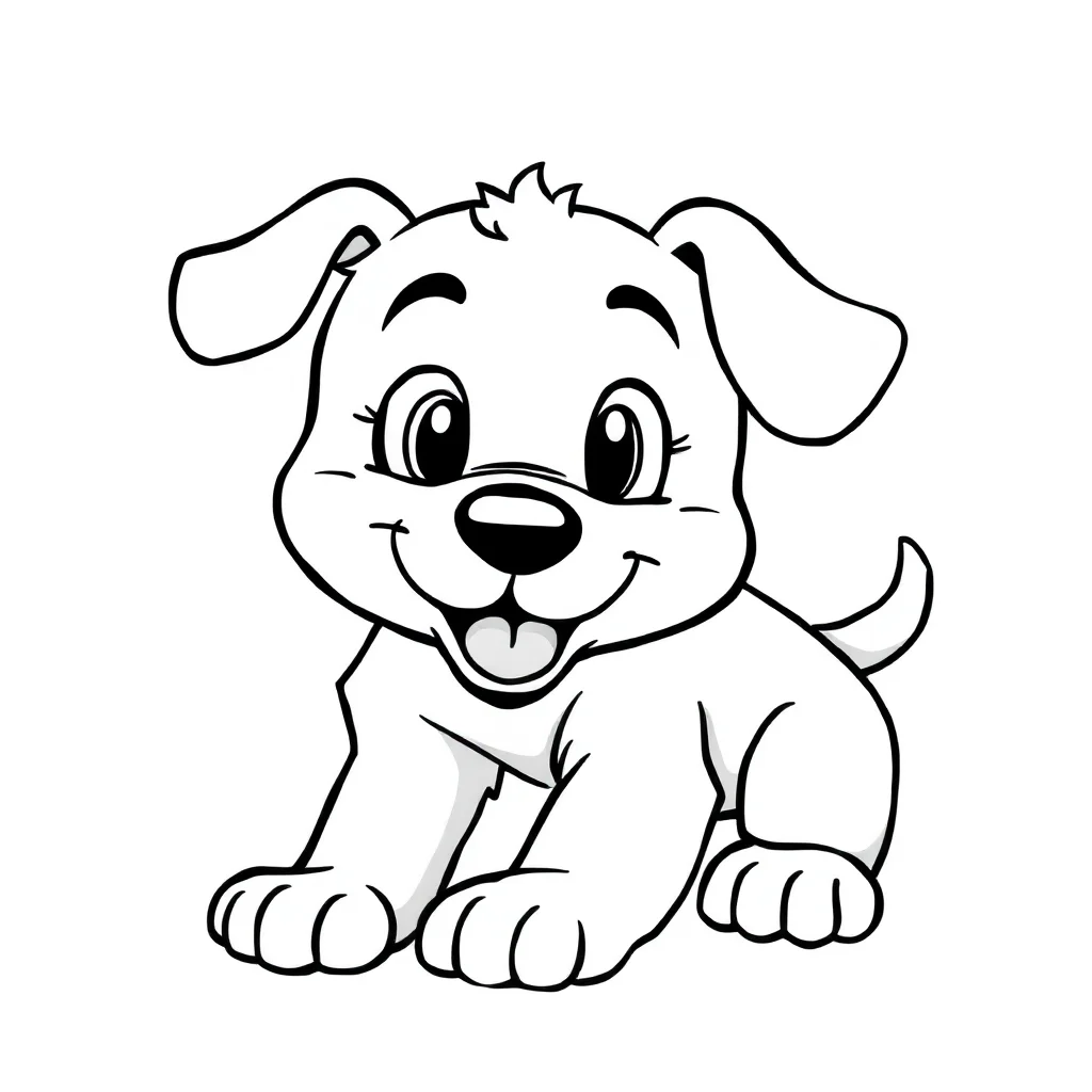 Bluey bluey the puppy playing — easy bluey coloring page (ages 2–5)