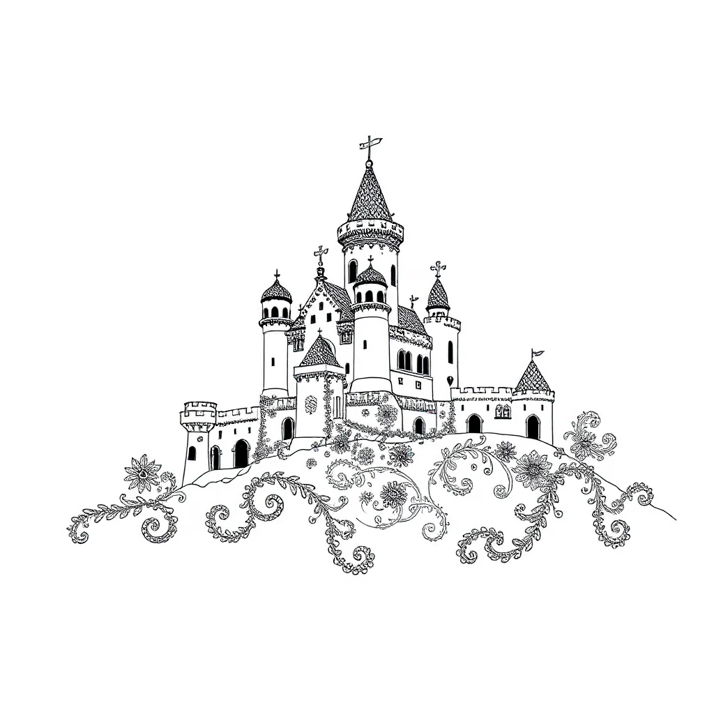 Castles coloring pages
