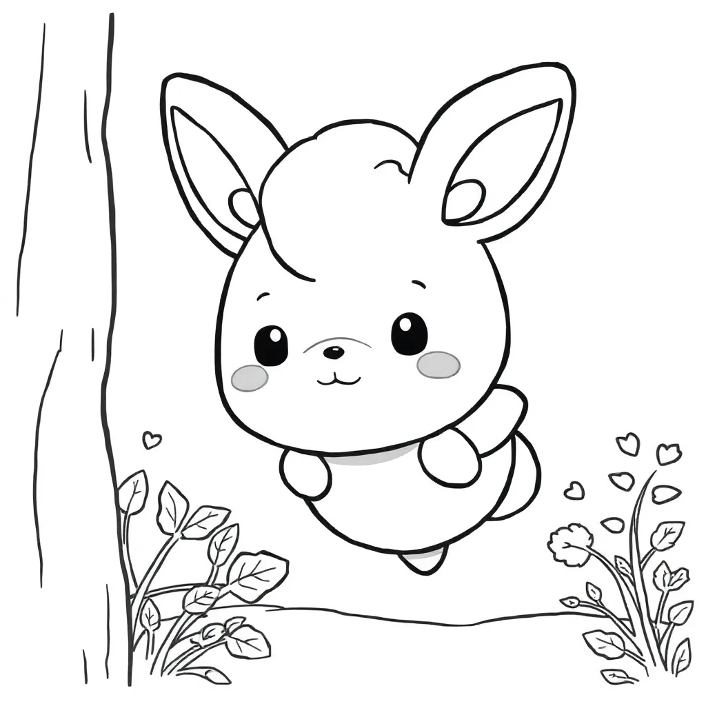 Cinnamoroll cute cinnamoroll sanrio puppy flying with big ears peeking f — classic cinnamoroll coloring page (ages 5–10)