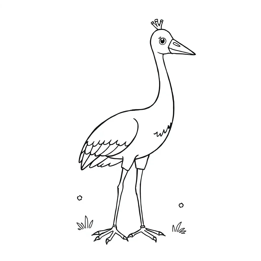 Construction a crane — easy construction vehicles coloring page (ages 2–5)
