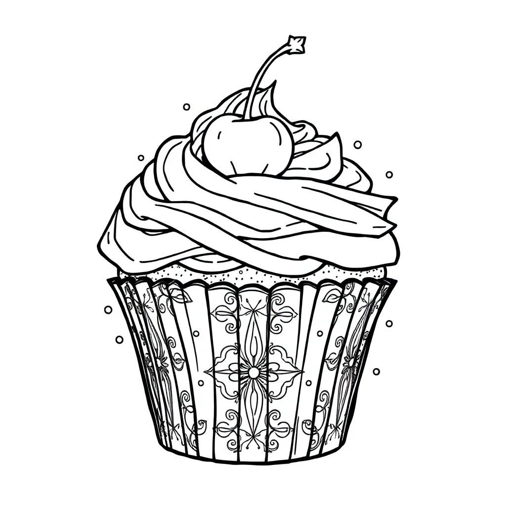 Cupcakes coloring pages