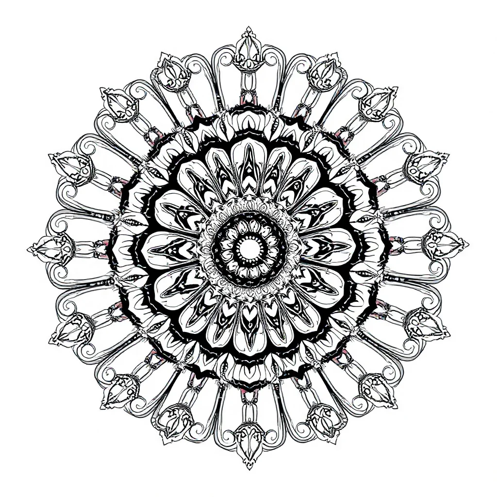 Floral mandalas a floral mandala sitting — detailed floral mandalas coloring page (ages 9+ & adults)