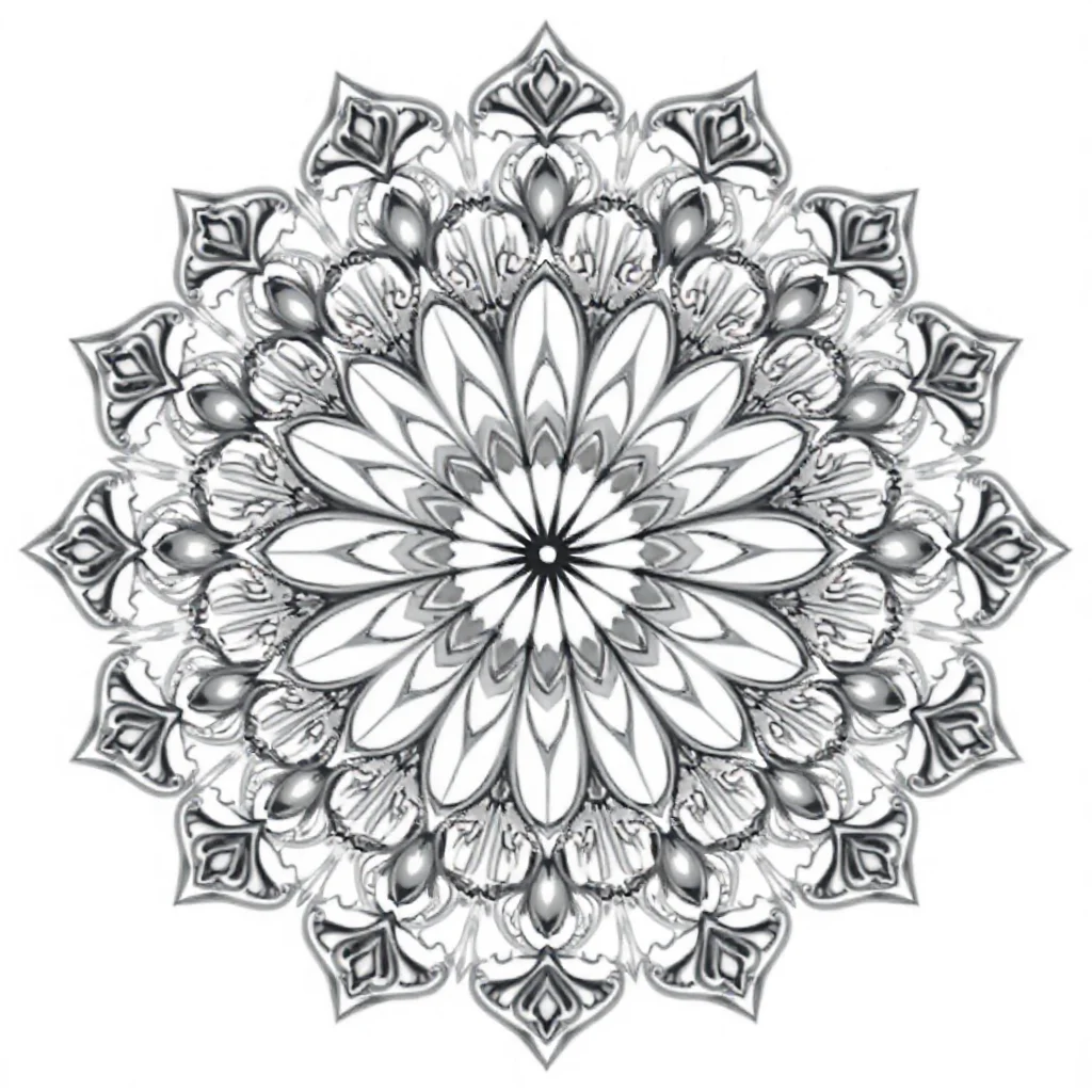 Floral mandalas a mandala of petals leaping mid air — detailed floral mandalas coloring page (ages 9+ & adults)