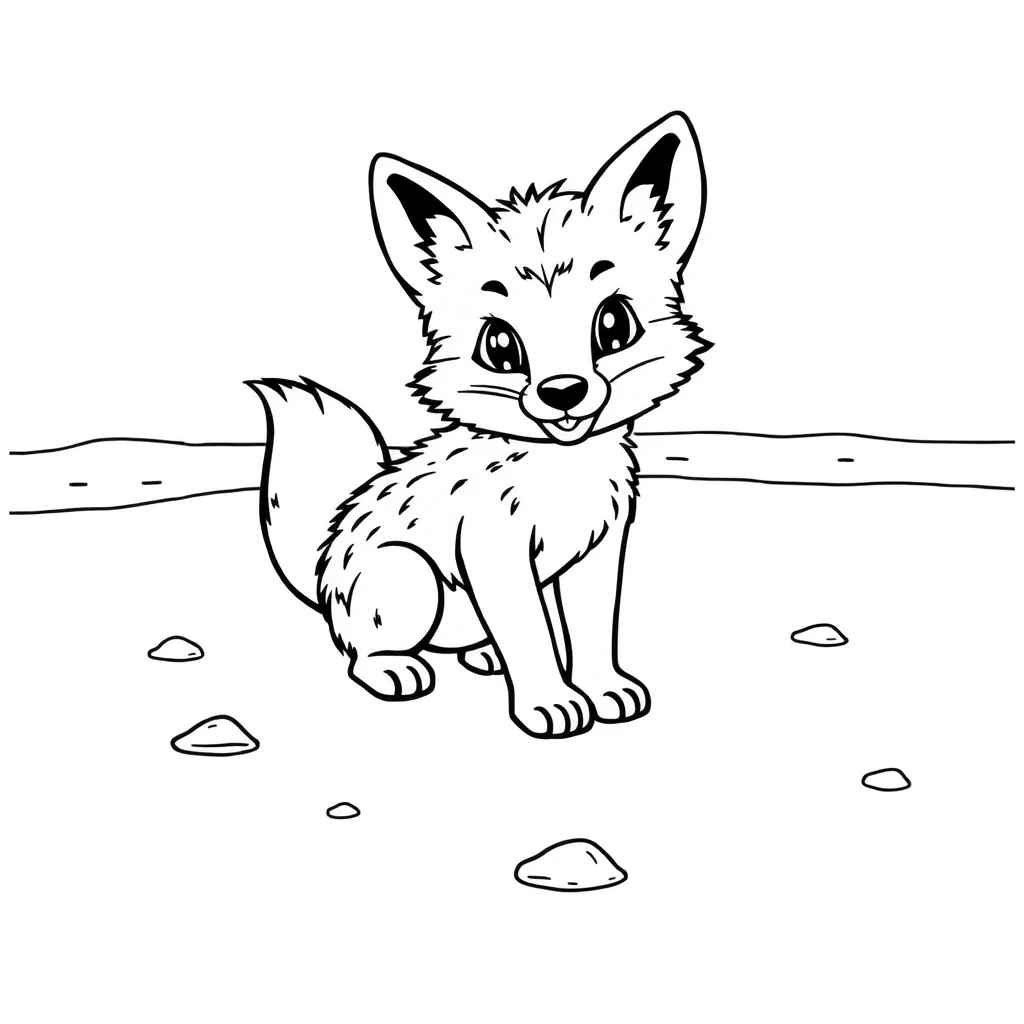 Foxes coloring pages
