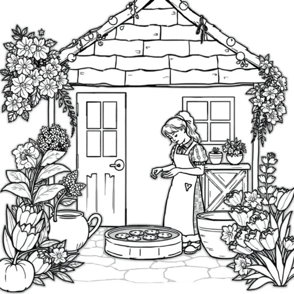Gardens coloring pages