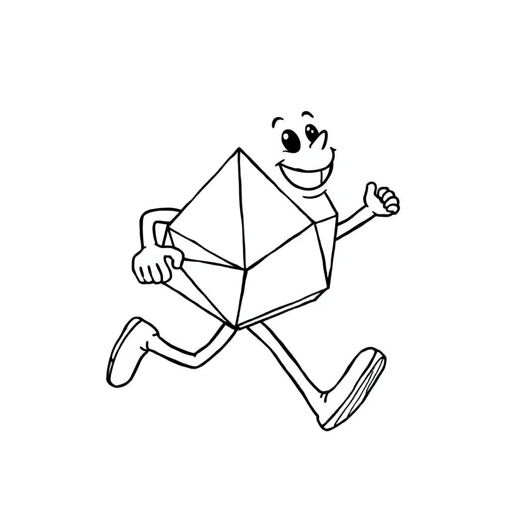Geometric a geometric pattern running — easy geometric patterns coloring page (ages 2–5)