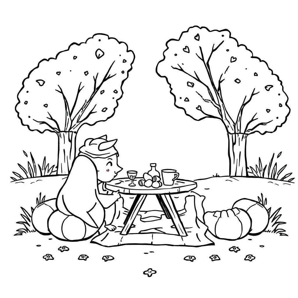 Geometric a symmetrical geometric design having a picnic — classic geometric patterns coloring page (ages 5–10)