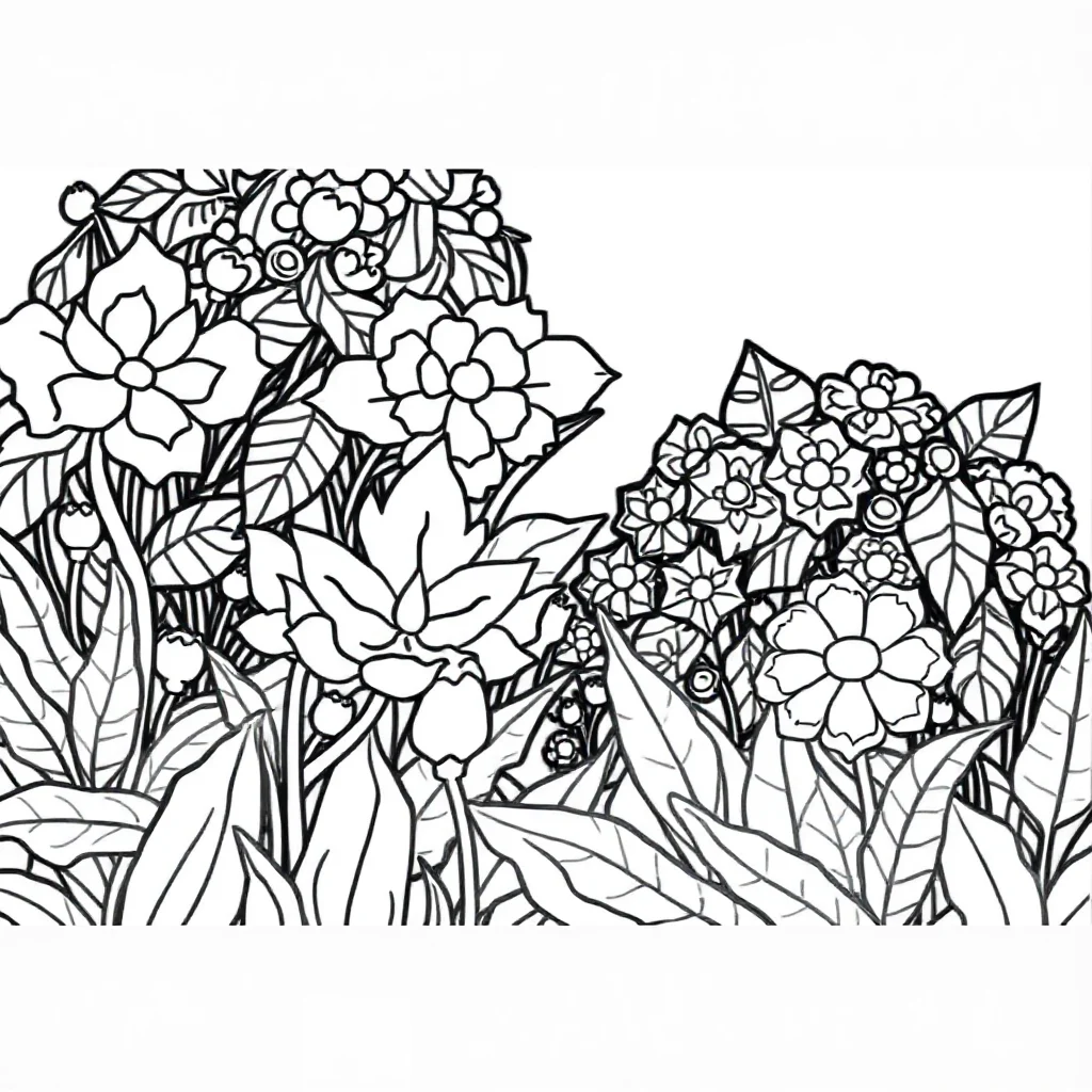 Geometric a tessellation pattern in a flower garden — classic geometric patterns coloring page (ages 5–10)