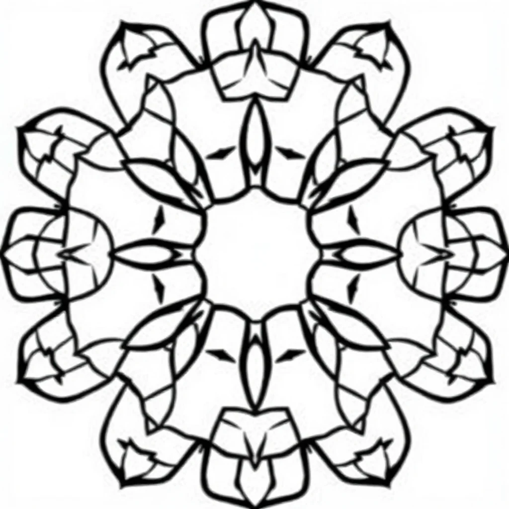 Geometric a tessellation pattern — easy geometric patterns coloring page (ages 2–5)