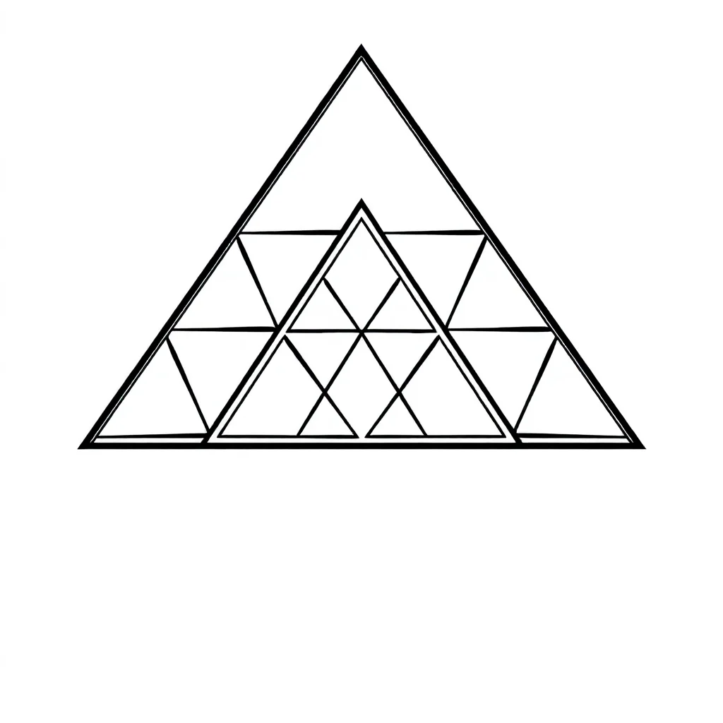Geometric a triangle pattern — easy geometric patterns coloring page (ages 2–5)