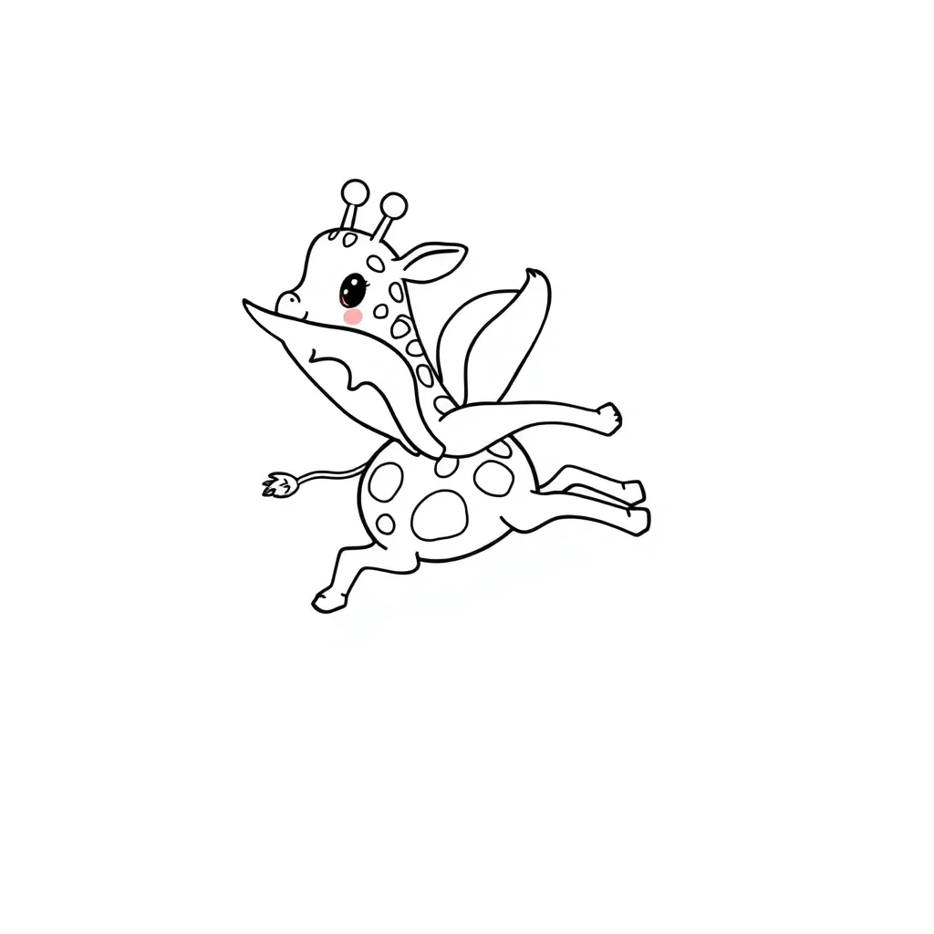 Giraffes coloring pages