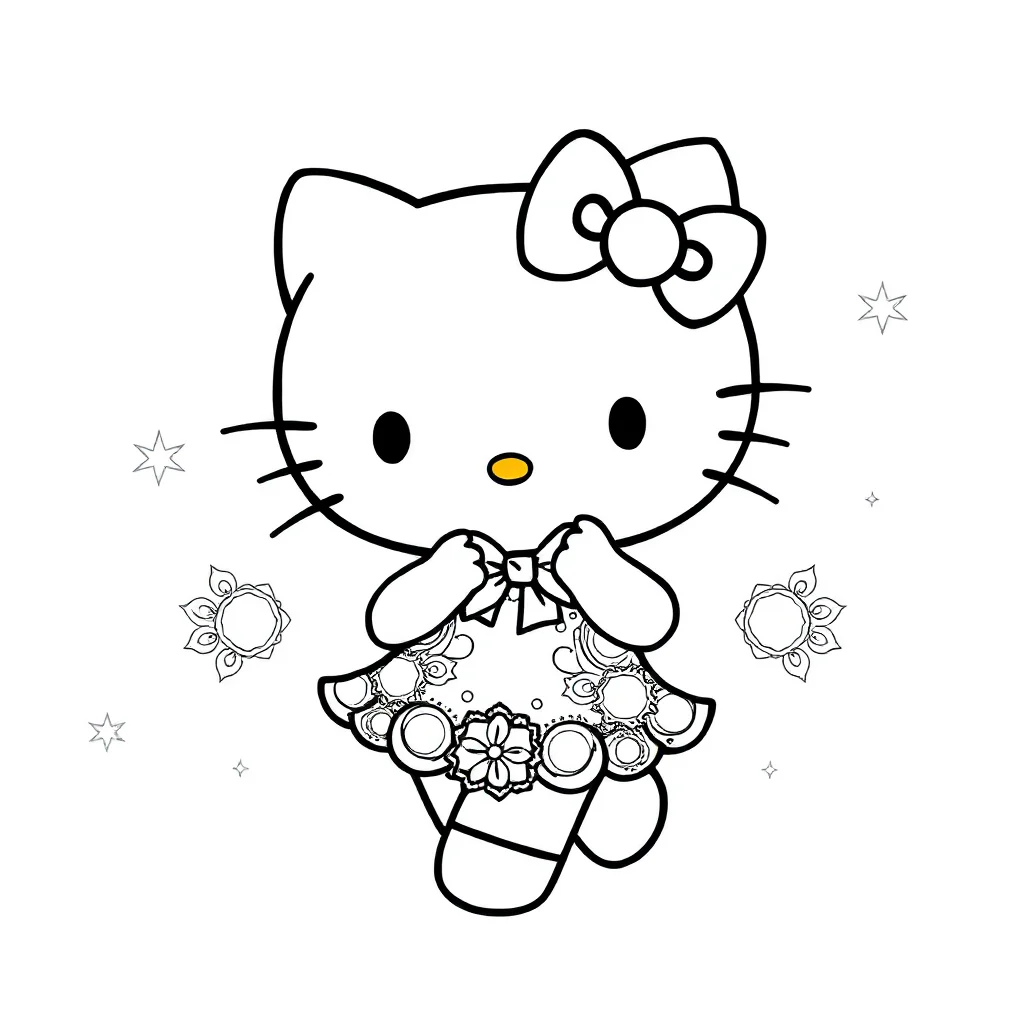 Hello Kitty coloring pages