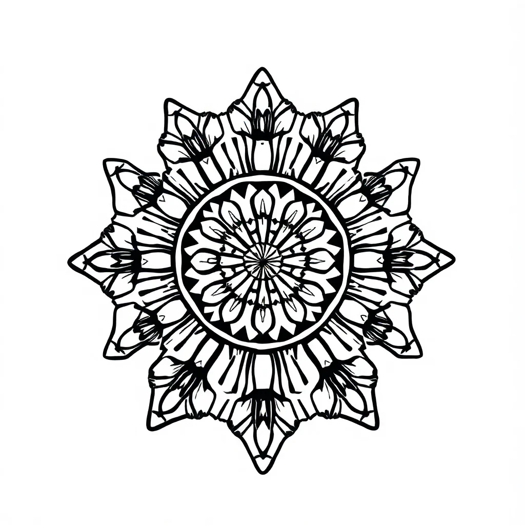 Kaleidoscope a detailed kaleidoscope — easy kaleidoscope coloring page (ages 2–5)