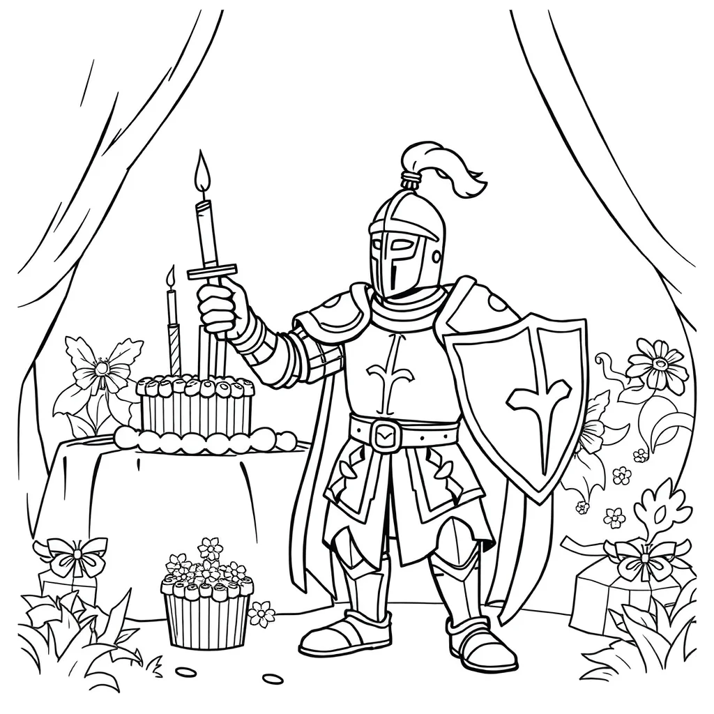 Knights coloring pages