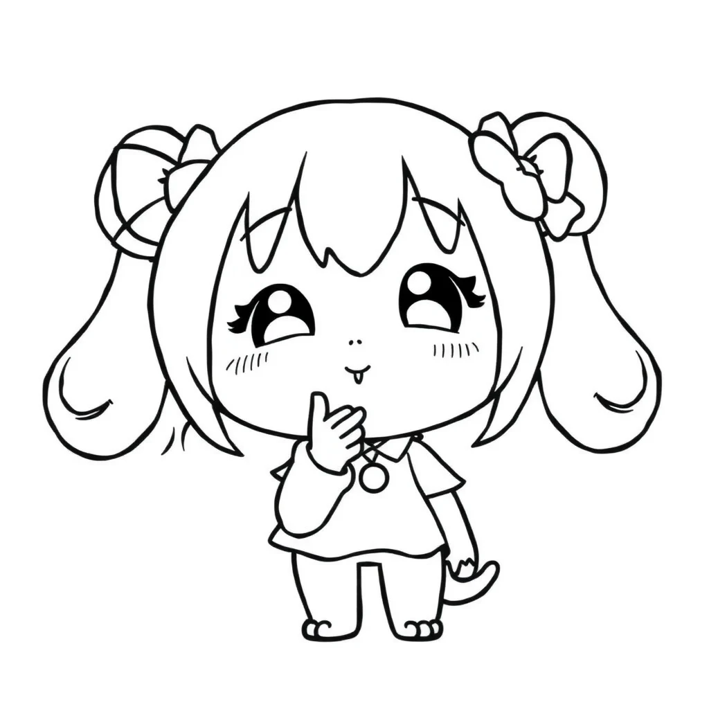 Kuromi kuromi blowing a kiss — easy kuromi coloring page (ages 2–5)