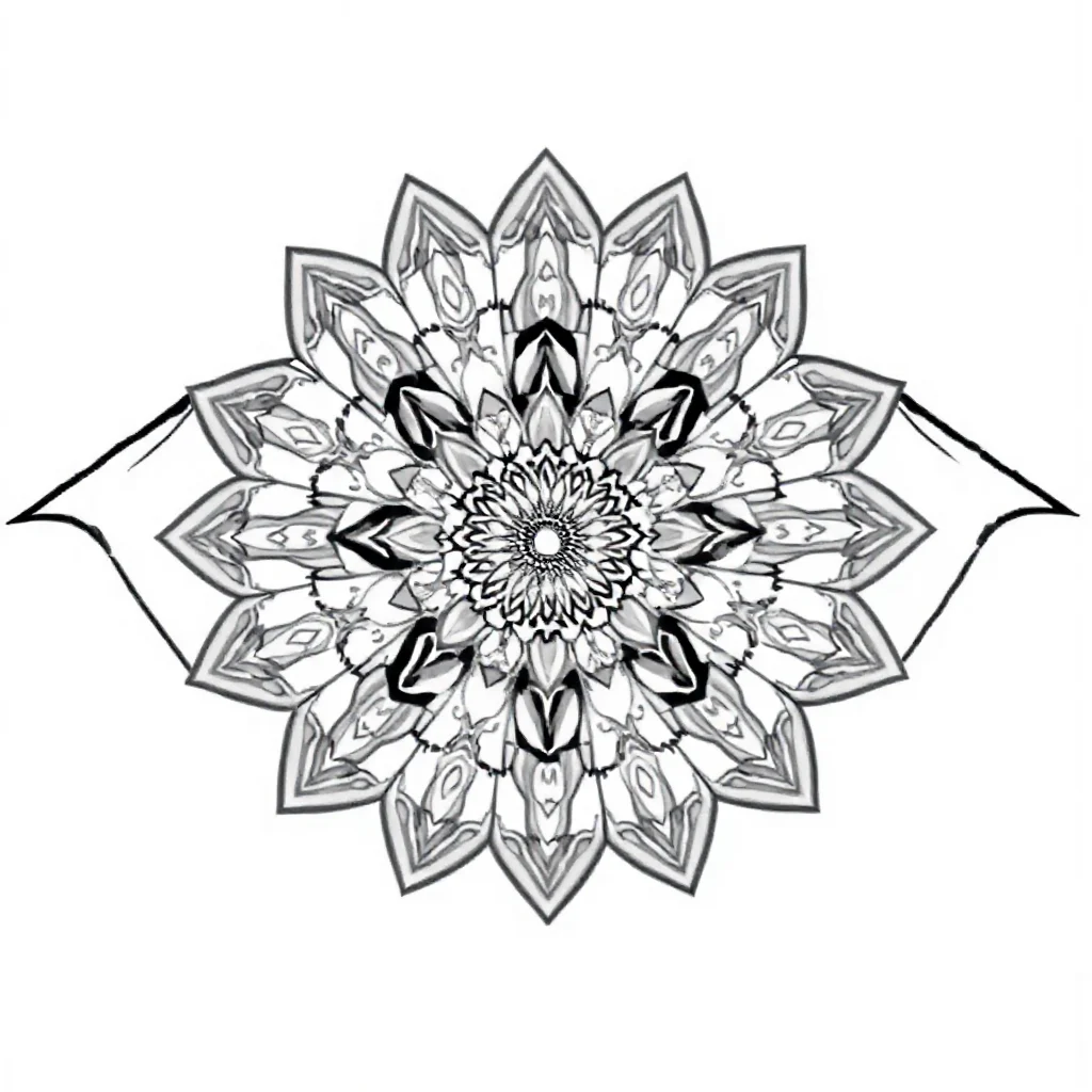 Mandalas a symmetrical round mandala in a superhero cape — classic mandalas coloring page (ages 5–10)