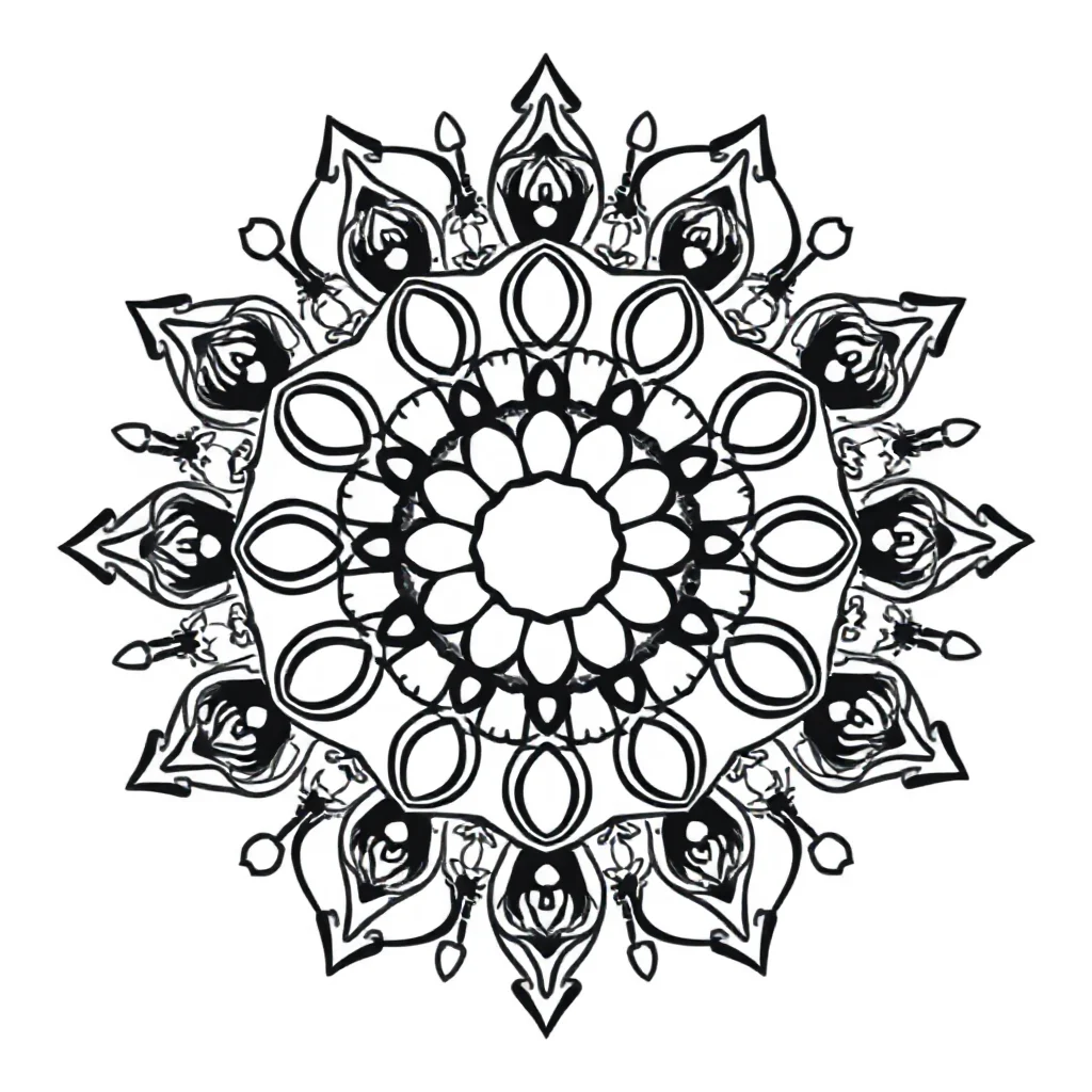 Mandalas an ornamental mandala — easy mandalas coloring page (ages 2–5)