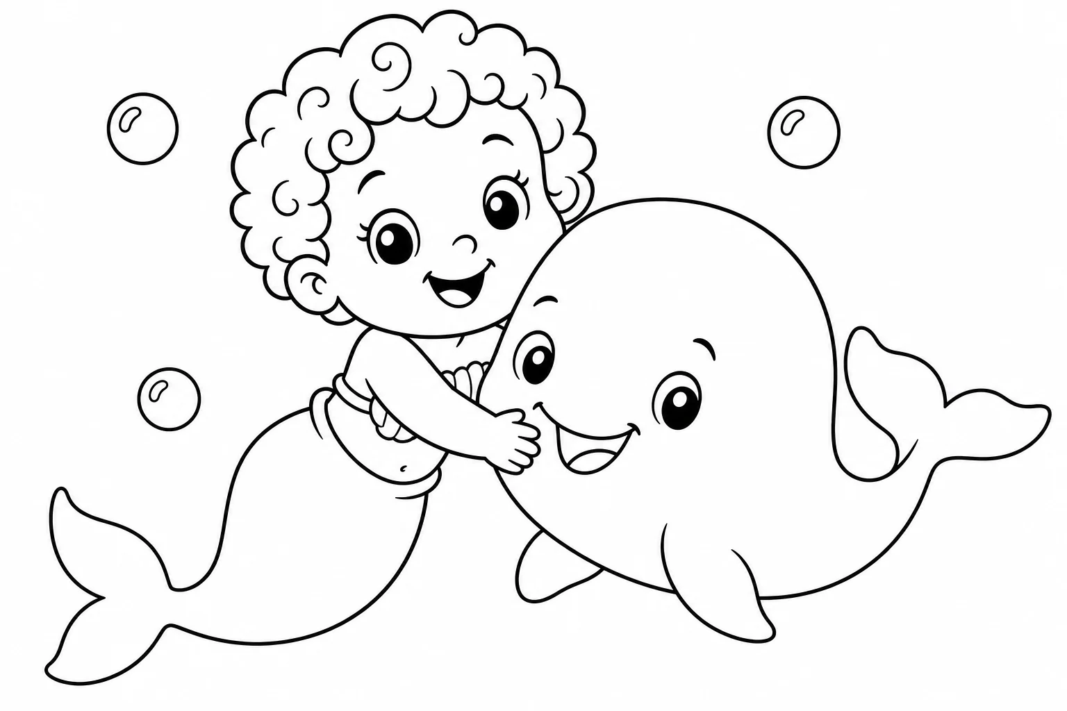 Mermaids coloring pages