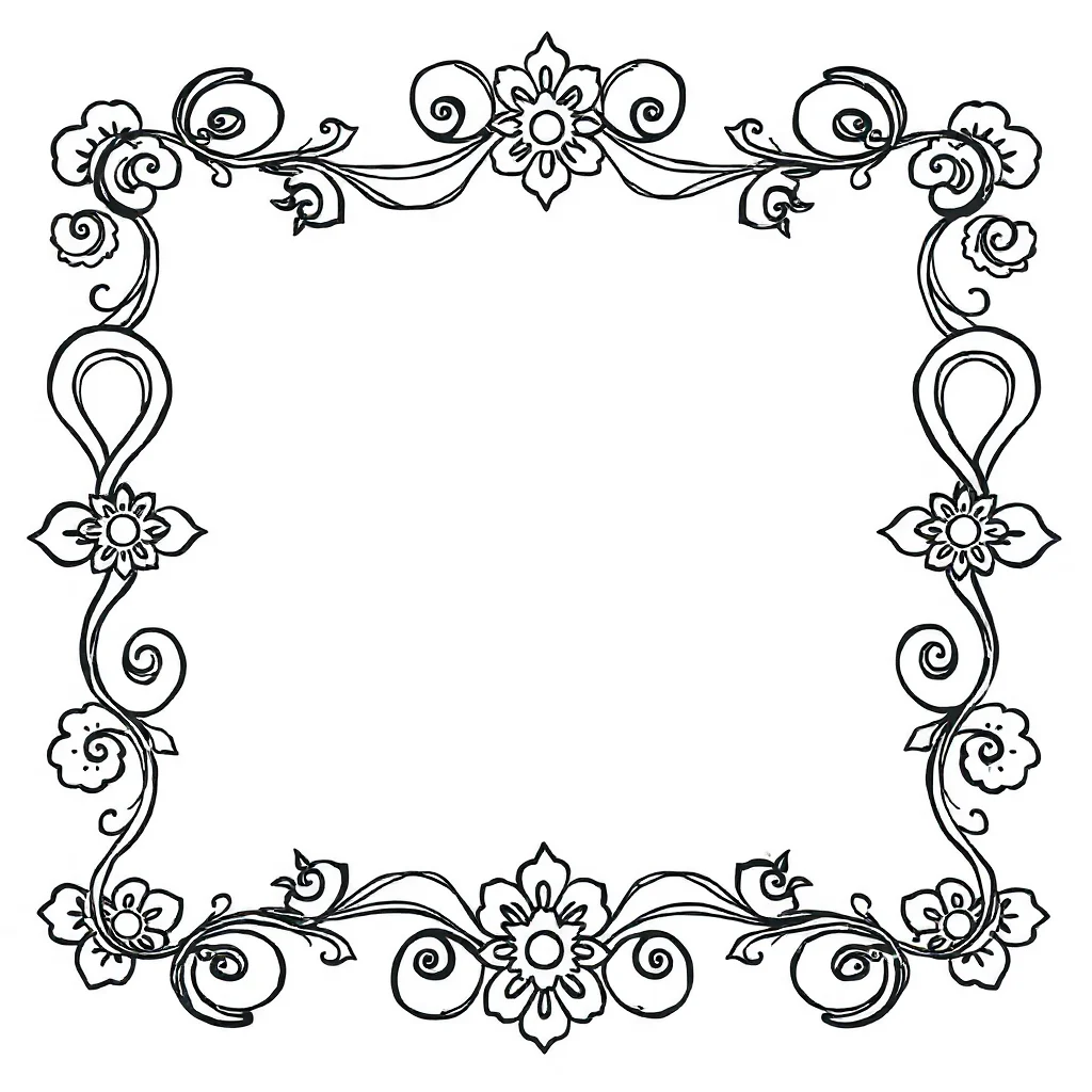 Paisley a paisley border — easy paisley coloring page (ages 2–5)