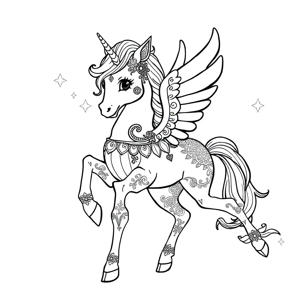 Pegasus coloring pages