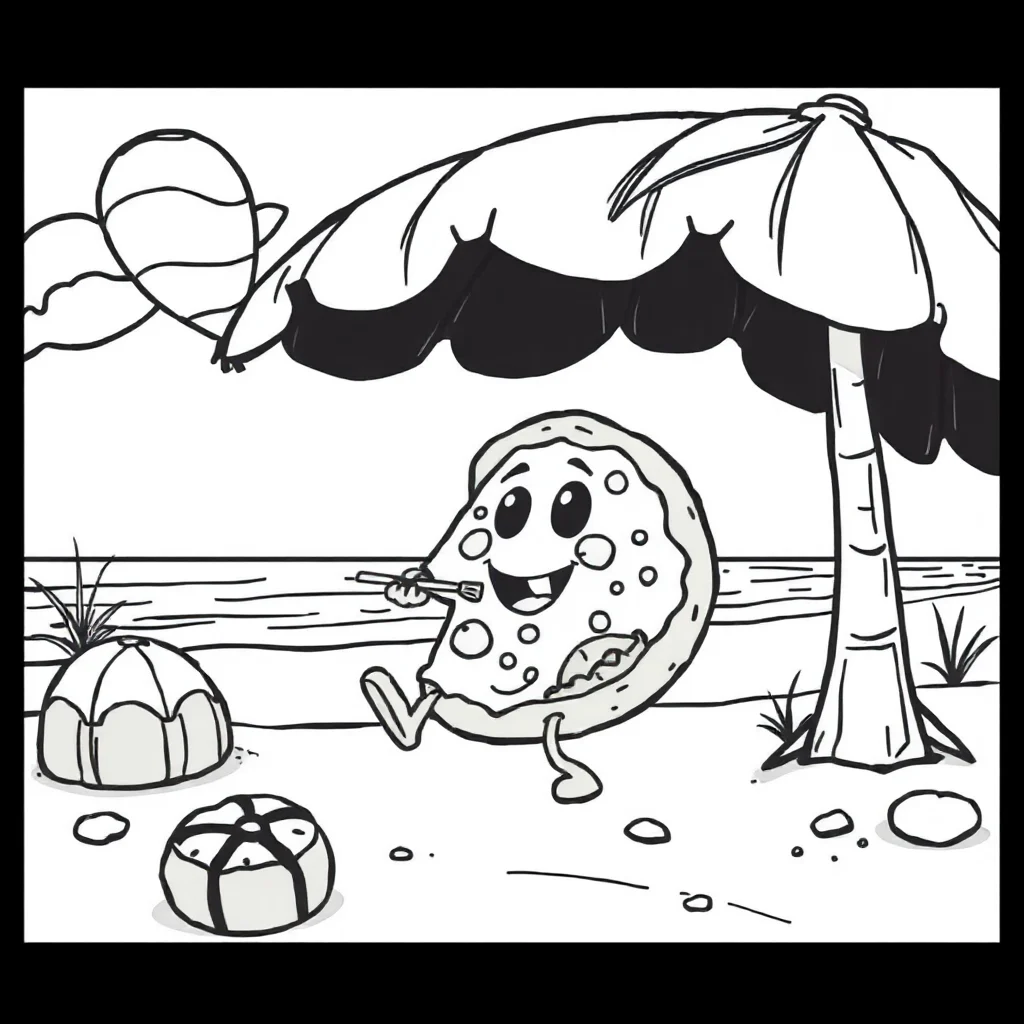Pizza coloring pages