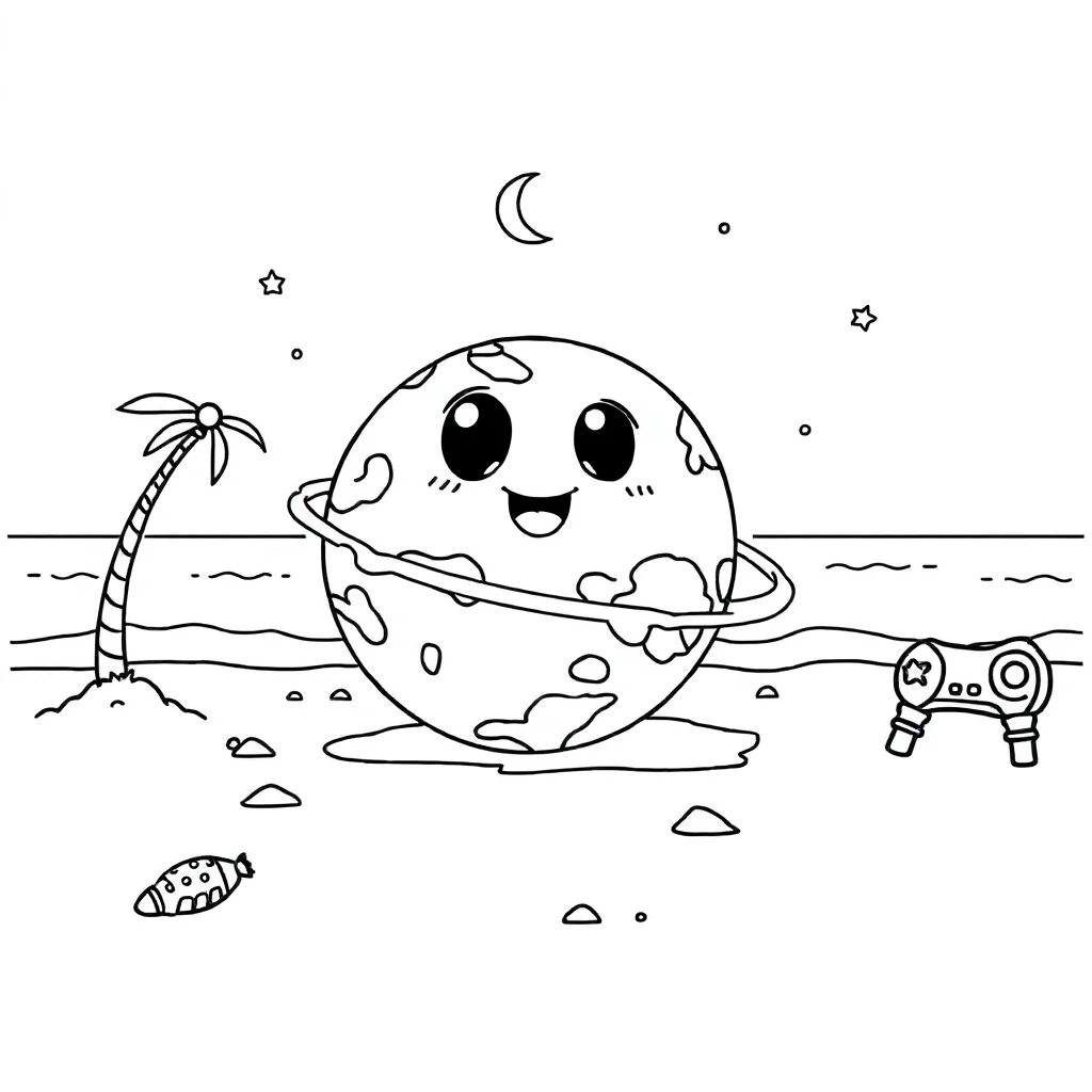 Planets coloring pages