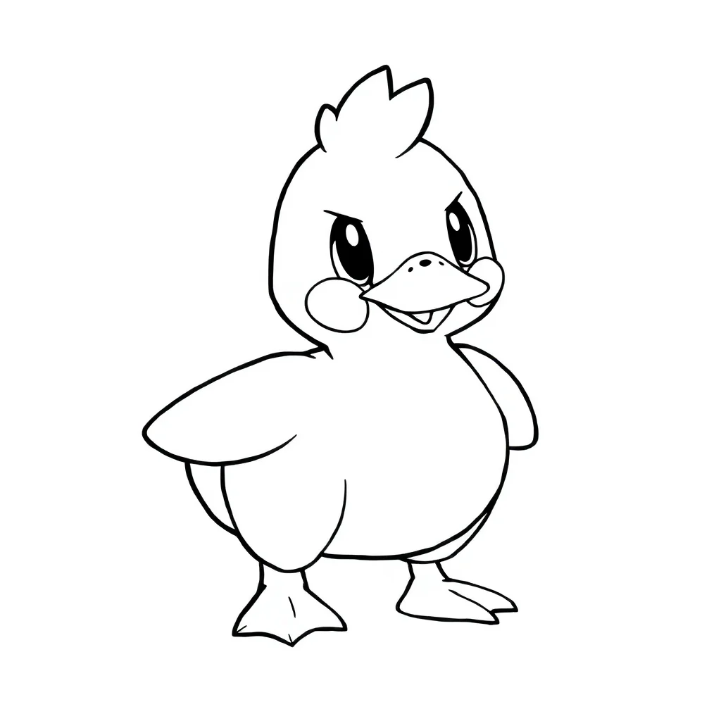 Pokemon a psyduck pokemon — easy pokemon coloring page (ages 2–5)