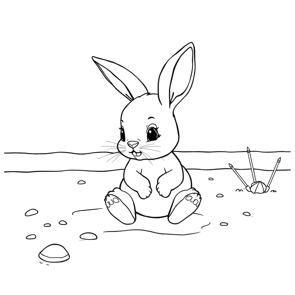 Rabbits coloring pages