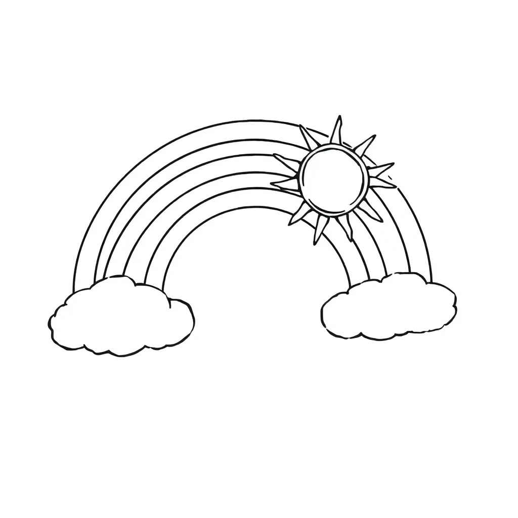 Rainbows coloring pages