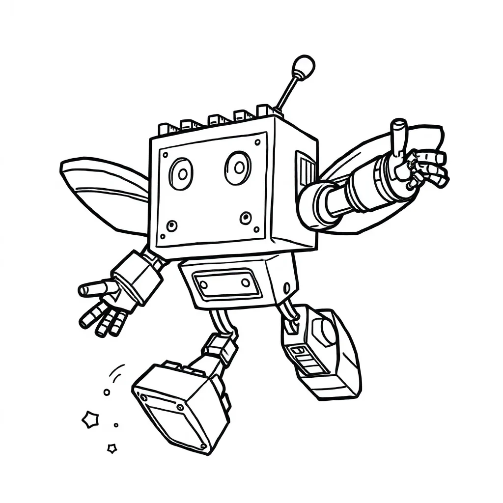 Robots coloring pages