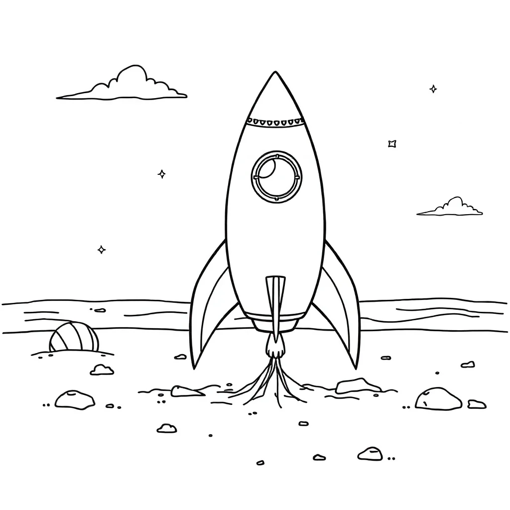 Rockets coloring pages