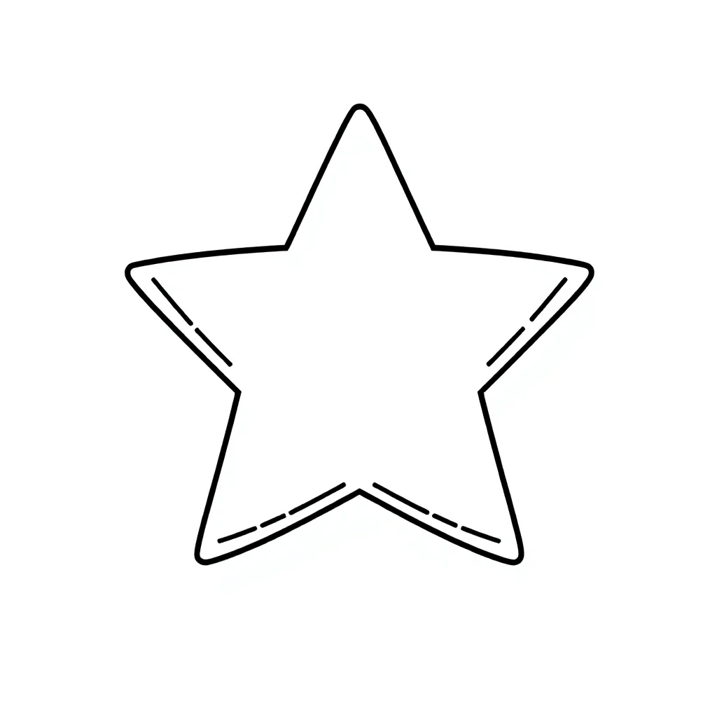 Shapes a star shape — easy shapes coloring page (ages 2–5)