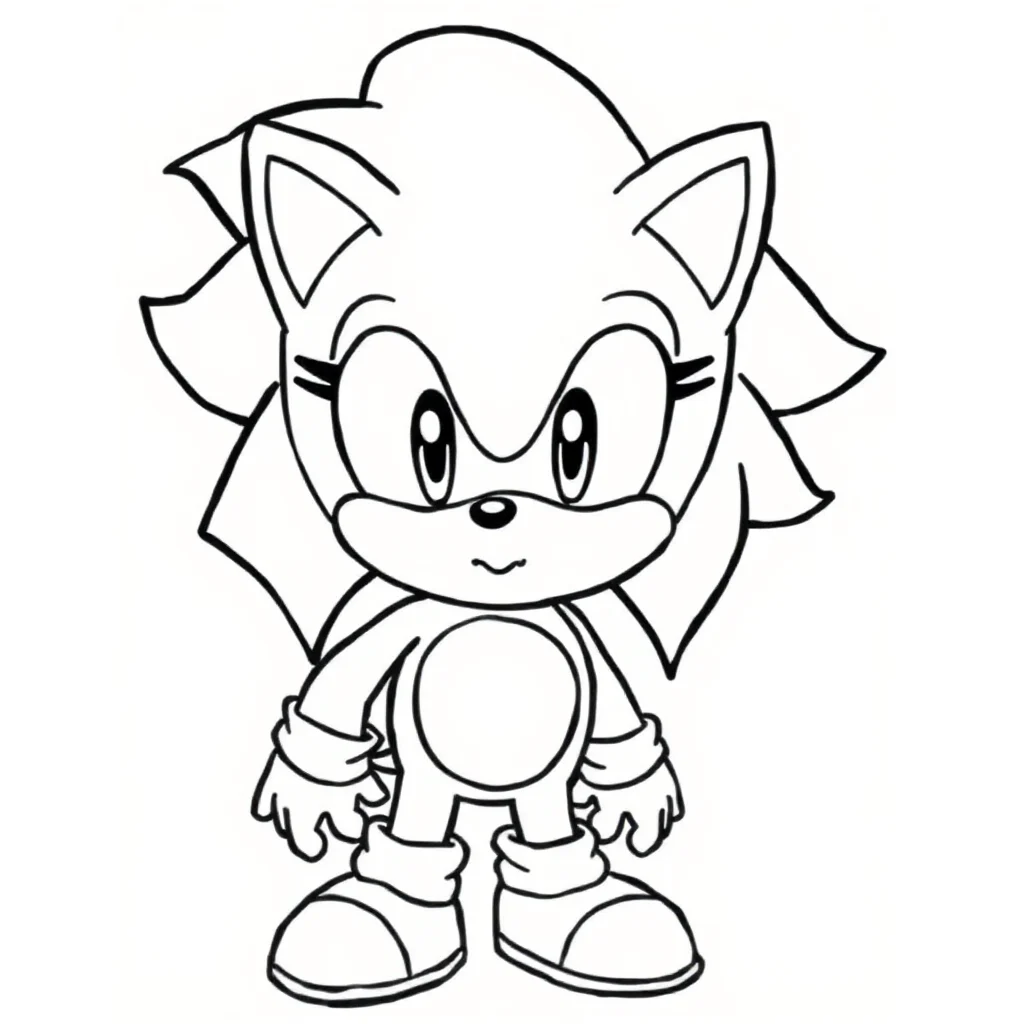 Sonic a cute chibi sonic the hedgehog — easy sonic coloring page (ages 2–5)