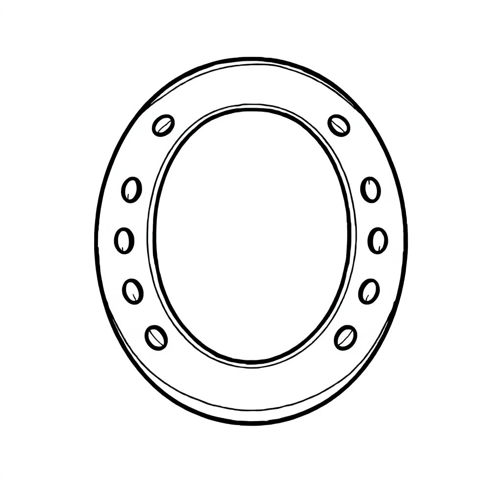 St patricks day a lucky horseshoe — easy st. patrick's day coloring page (ages 2–5)