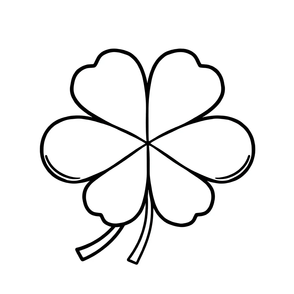 St patricks day a shamrock pattern — easy st. patrick's day coloring page (ages 2–5)