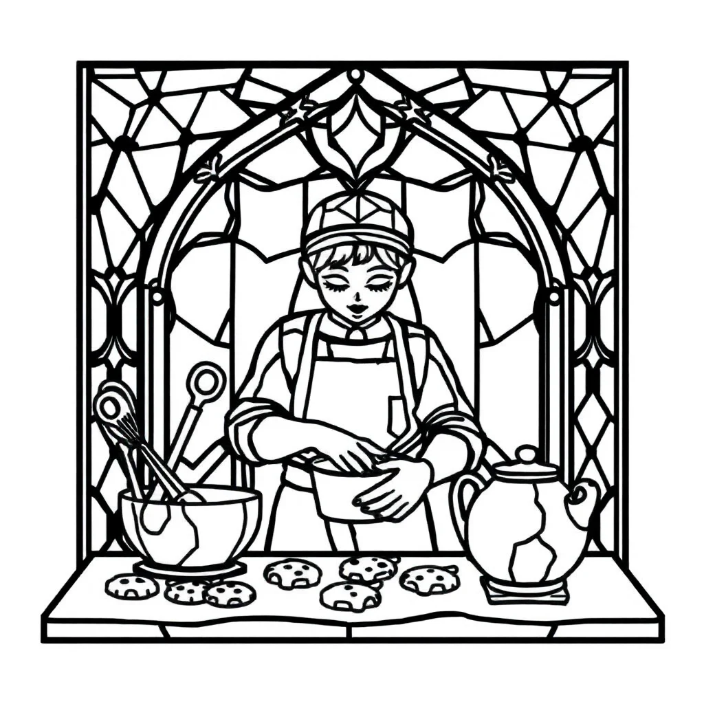 Stained Glass coloring pages