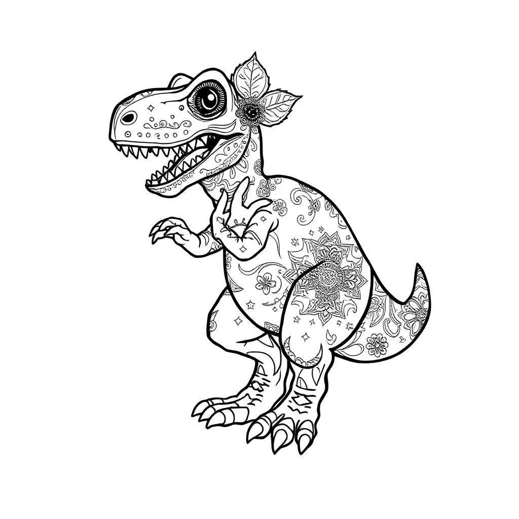 T-Rex coloring pages