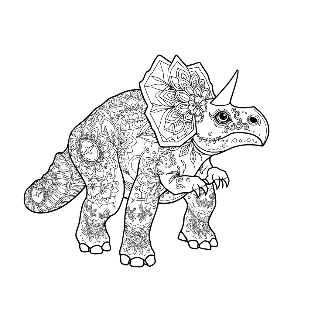 Triceratops coloring pages
