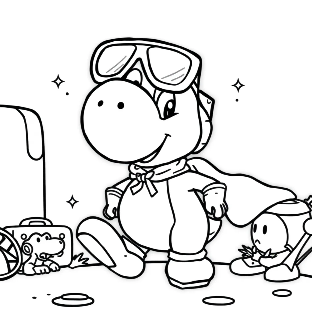 Yoshi coloring pages