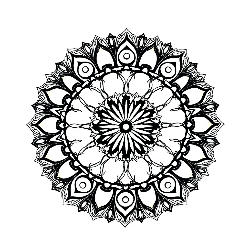 Zentangle a zentangle pattern — easy zentangle coloring page (ages 2–5)
